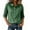 Green, variant on Dagugfen Cotton Linen Shirts for Women 3/4 Sleeve Button down Collared Neck Lightweight Shirts Business Casual Workwear Tops