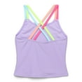 thumbnail image 2 of Wonder Nation Girls Everyday Double Strap Tankini Swimsuit Set with UPF 50+, 2-Piece, Size 4-18 & Plus, 2 of 3