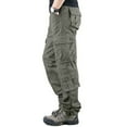 thumbnail image 5 of Cargo Pants for Men 2025 Casual Outdoor Straight Leg Sports Work Pants with Multiple Pockets Mens Trousers, 5 of 7