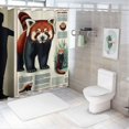thumbnail image 7 of Orinice Red Panda Bathroom Decor Set - Colorful Luxury Polyester Fabric Shower Curtain with Hooks for Home Decoration 69x72, 7 of 7