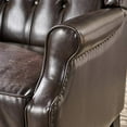 thumbnail image 5 of Fauteuil Inclinable en Cuir Reconstitué Capitonné Elizabeth, Fauteuil de Lecture Inclinable Vintage (Brun), 5 of 5