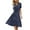 DT-Navy, variant on DailyTrove Women's Belted Denim Midi Dress, Short Sleeve, Casual Work & Weekend Outfit, Mid-Weight Cotton Fabric