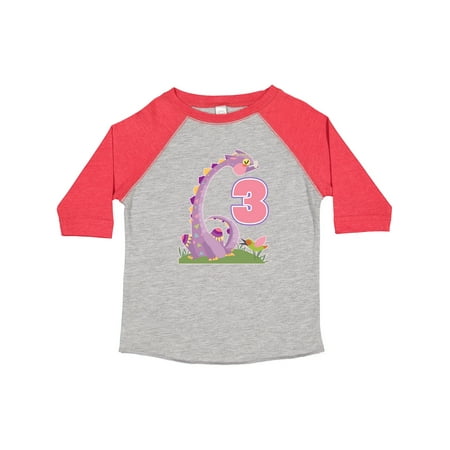 

Inktastic 3rd Birthday Dragon 3 Year Old Girl Gift Toddler Toddler Girl T-Shirt