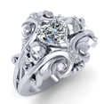 thumbnail image 1 of Pulsera de anillo de aleación Wmkox8yii con incrustaciones de circón en forma de corazón y anillo de calavera, 1 of 7