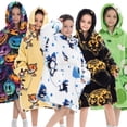 thumbnail image 2 of Sudadera con capucha de gran tamaño para niños, ropa para vacaciones de Halloween, mantas suaves cálidas con capucha, ropa de Sherpa para TV de 2 a 12 años, 2 of 4