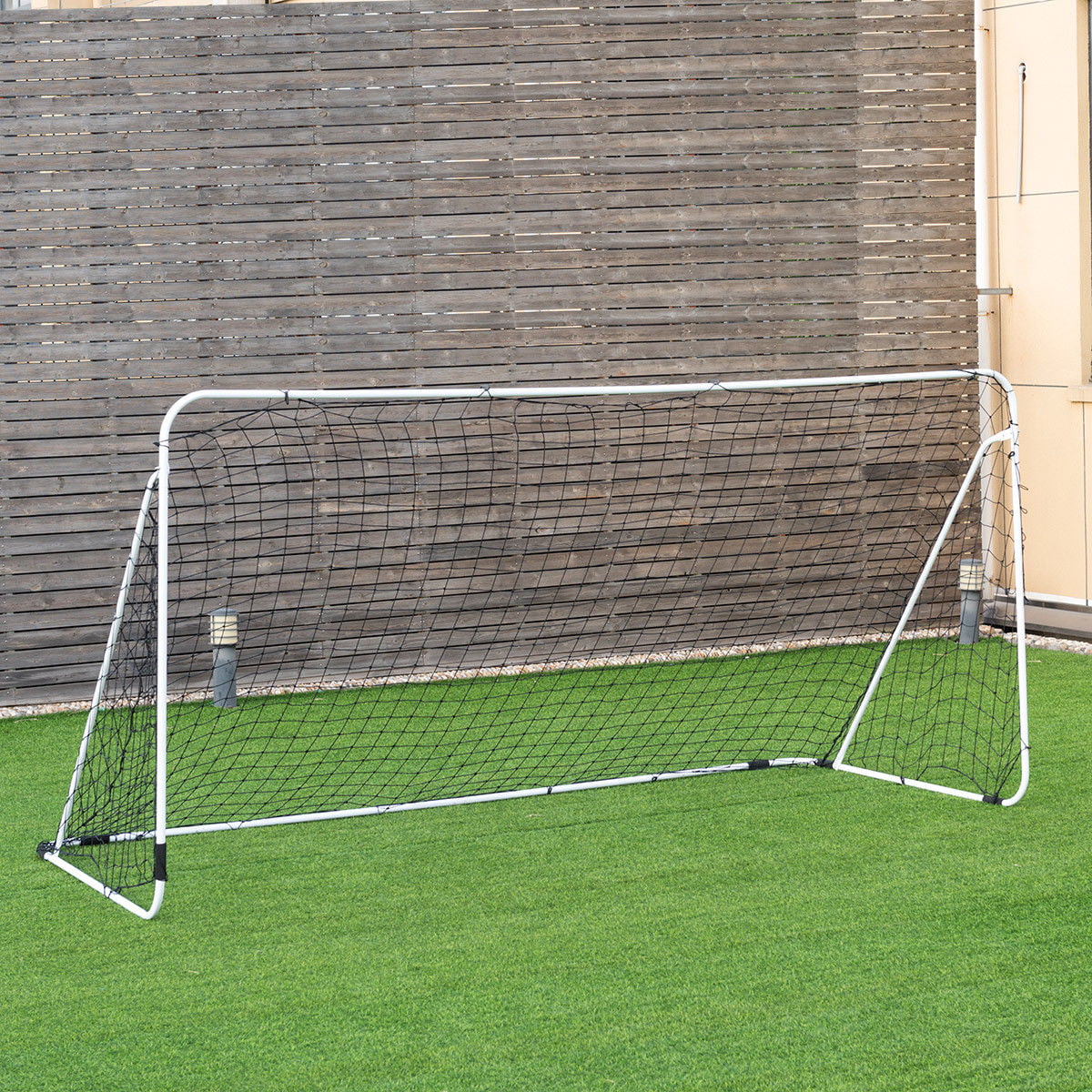 Costway 12' x 6' Steel Football Soccer Goal Net Gate ...