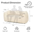 thumbnail image 5 of PamapicLife Double Seater Teddy Fabric Foam Filled Bean Bag Chair for Living Room, White, 5 of 8