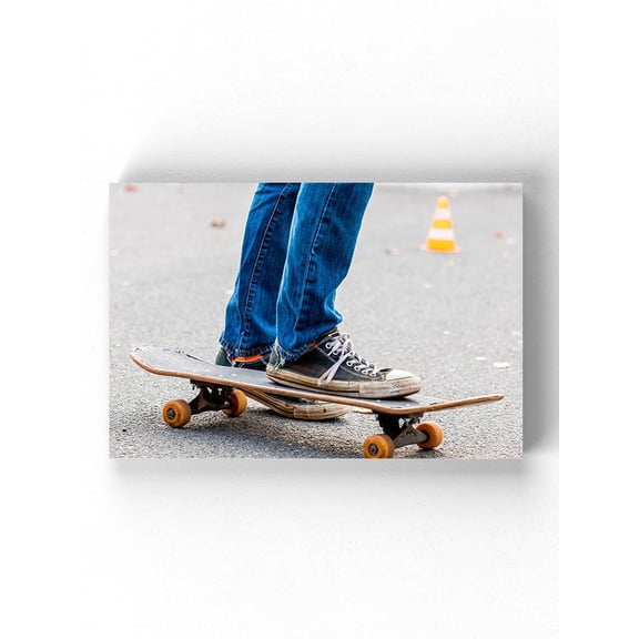 Person Riding A Skateboard Wrapped Canvas  -Image by Shutterstock,