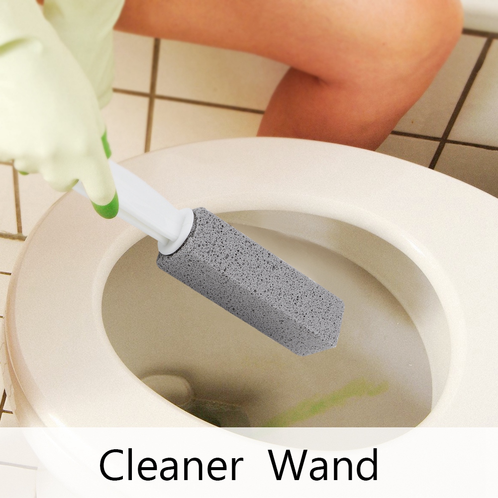 WALFRONT Practical Toilet Bowl Rink Pumice Stone Cleaner Brush Wand