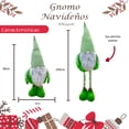 thumbnail image 2 of Gnomo Navideño Navi Colors con piernas Flexibles Color verde, 2 of 6