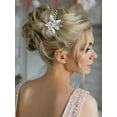 thumbnail image 3 of Bride Silver Wedding Hair Comb Crystal Hair Accessories with Rhinestone Bridal Hair Clip Sparkly Hair Piece Gem Hair Accessories for Women and Girls, 3 of 4