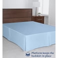 thumbnail image 3 of SKY BEDDINGS Luxury Pleated Full Bed Skirt with Split Corners - 16 Inch Tailored Drop - Pleated Dust Ruffle - Wrinkle-Free 100% Microfiber - Easy Fit, Soft & Durable - Light Blue, 3 of 5