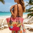 thumbnail image 2 of ibiyuan Tote Bags For Women Floral Contrast Multicolor Woven Large Capacity Shoulder Tote Handbag for Women Gifts For Girlfriend, 2 of 5