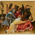 thumbnail image 2 of Stefan Lochner 12x12 Black Ornate Wood Framed Double Matted Museum Art Print Titled: Martyrdom of St Thomas (After 1435), 2 of 5