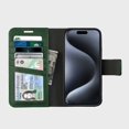 thumbnail image 1 of Caseco iPhone 15 Pro Max Wallet Case With Mag-Safe - 5th Ave - Green, 1 of 5