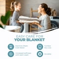 thumbnail image 5 of Superior Basketweave All-Season Cotton Blanket, Twin, Light Blue, 5 of 11