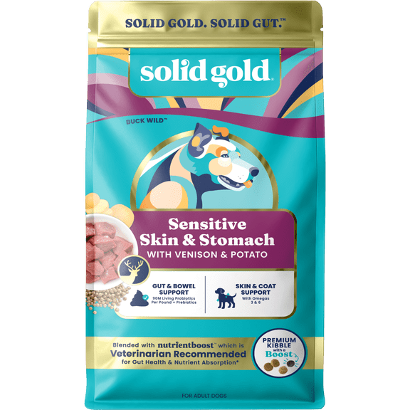 Solid Gold Nutrientboost Sensitive Skin & Stomach with Vension & Potato Dry Dog Food, 3.75lb