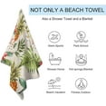 thumbnail image 2 of Yibo Watercolor Pineapples Watermelons Beach Towel, Super Absorbent Beach Blanket, Soft Plush Swim Bath Towels, 2 of 7