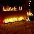 Xubond LED Letter Lights Light Up Plastic Letters Standing Hanging Warm