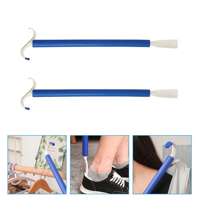 OULII 2pcs Dressing Aid Helper for Pregnant Women Elderly Blue ABS Daily Use