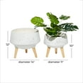 thumbnail image 4 of DecMode 11 In. Planter, MGO, White, 2 - Pieces, 4 of 9