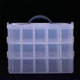 thumbnail image 5 of Caja organizadora apilable de 3 niveles con 30 compartimentos ajustables, caja organizadora de plástico para manualidades, contenedores de almacenamiento de herramientas, 5 of 5