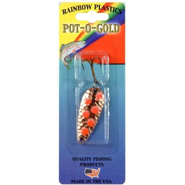 Rainbow Plastics PotOGold Fishing Lure, Hammered Copper Fluorescent