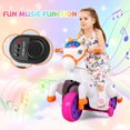 thumbnail image 2 of Gymax 12V Kids Ride on Unicorn Toy w/ Training Wheels Music One-button Start & LED Power Display, 2 of 8