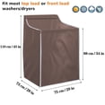 thumbnail image 3 of HOMEIORA 1pc Waterproof Washing Machine Cover, 420D Washer and Dryer Covers, Top & Front Load Washer Dryer Lid Cover, 29" x 28" x 43", Brown, 3 of 5