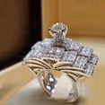 thumbnail image 2 of Luxury Crystal Female Big Zircon Stone Ring Set Fashion Rings For Women Love Ring, 2 of 2