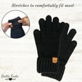 thumbnail image 3 of Britt's Knits Warm Knitted Gloves With Tech-Compatible Fingertips - Black (Women's), 3 of 6