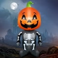 thumbnail image 1 of Calavera inflable para Halloween de 4 pies, diseño de hombre calabaza con LED, marca VOCADE, 1 of 7