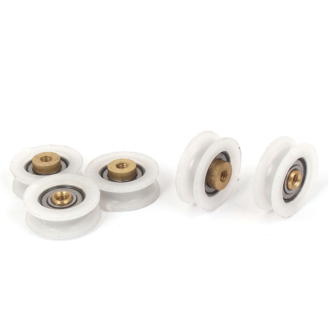 Round Groove Nylon Pulley Wheels Roller 5 Pcs for 5mm Rope