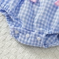 thumbnail image 6 of REDARER Girls "BABY SISTER" Embroidered Romper with Ruffle Fly Sleeves, Bowknots and Plaid Pattern Bodysuit,0-3 Months, 6 of 6