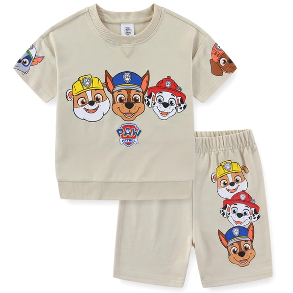 Paw Patrol Chase Marshall Rubble Short Sleeve T-Shirt and Short Set (Boys), 2 Piece Set, Sizes 2T-7