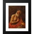 thumbnail image 2 of Circle of Johann Carl Loth 15x18 Black Modern Framed Museum Art Print Titled - The Penitent Saint Jerome, 2 of 5