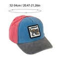 thumbnail image 2 of WOYY Boys Vintage Baseball Cap Dinosaur Print Adjustable Snapback Hat Color Block Sun Hat, 2 of 3