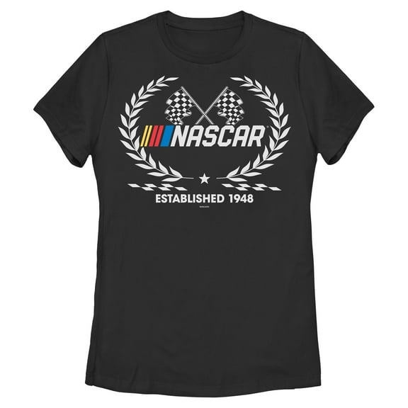 Womens NASCAR Established 1948 Laurel Wreath T Shirt