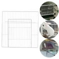 thumbnail image 4 of kurtrusly Pet Playpen Door Cage Metal Wire Indoor Fence Rabbit Puppy Expandable Panel White Dense Grid, 4 of 9