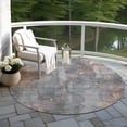 thumbnail image 3 of Dalyn Rugs Machine Washable Indoor/Outdoor Chantille Gray 8' x 8' Round Rug, 3 of 7