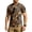 Brown, variant on Men's Camouflage Print Crew Neck Loose Fit Tactical Outdoor Short Sleeve T-Shirt with Hook and Loop Patch Area Quick Dry Breathable Material for Casual Activities Hiking and Training