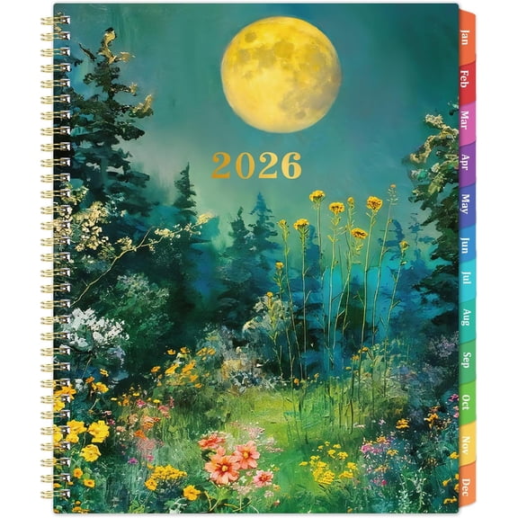 2026 Planner - 2026 Planner Weekly and Monthly from Jan. 2026 - Dec. 2026, 9" x 11", 2026 Weekly and Monthly with Coated Tabs, Reference 2026 Calendar