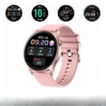 thumbnail image 5 of Round Women Smart Watch Full Touch Screen Sports Fitness Tracker IP67 Waterproof Women Smartwatch Men For IOS Android Dafit APP.(Black), 5 of 8
