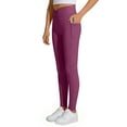thumbnail image 2 of Cethrio Girls Yoga Leggings, Casual Stretchy High-waisted Dancing Tight Pants Wine Size 13-14 T, 2 of 6