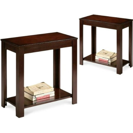 Used Furniture Virginia 2 NEW Espresso Cappuccino End Bedside Tables Accent Piece, Multi Use - End Bedside Chairside Nightstand Accent Table By The Furniture Cove ()