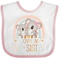 thumbnail image 3 of Inktastic Little Sister Newborn Baby Girls’ Boys or Girls Baby Bib, 3 of 4