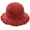 Red, variant on CoCopeaunts Winter Bucket Hat Women Tassel Raw Edge Fisherman Hat Simple Solid Color Foldable Basin Hat Casual Sunshade Hat
