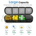 thumbnail image 4 of Oazouf Weekly Pill Organizer 4 Times a Day, Portable Travel Daily Pill Box with 28 Large Compartments for Pills Vitamin Fish Oil Supplements, 4 of 10