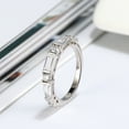 thumbnail image 3 of Anniversary Band Ring for Women Baguette Cz Sterling Silver Ginger Lyne Collection, 3 of 6