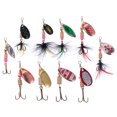 thumbnail image 4 of 10pcs Sequin Fishing Lures Spinnerbait Hard Metal Baits with Tackle Box, 4 of 7